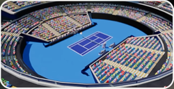 A court from Mario Tennis Fever
