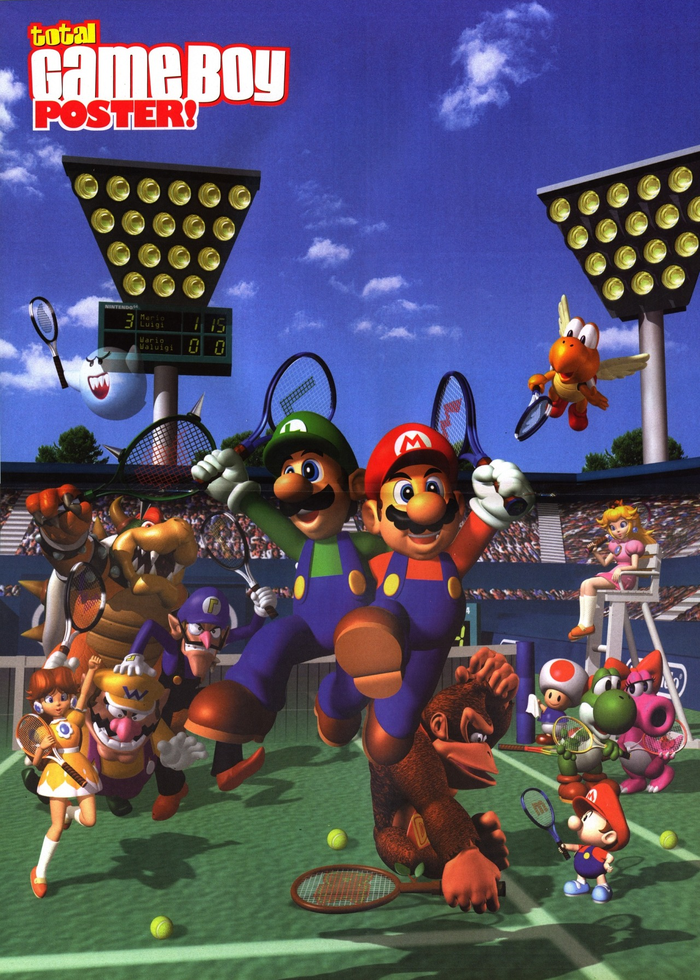 The cast of Mario Tennis together