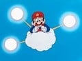 Mario gaining control of Lakitu's cloud