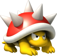 Artwork of a Spiny in New Super Mario Bros. Wii (later used in Super Mario Run)