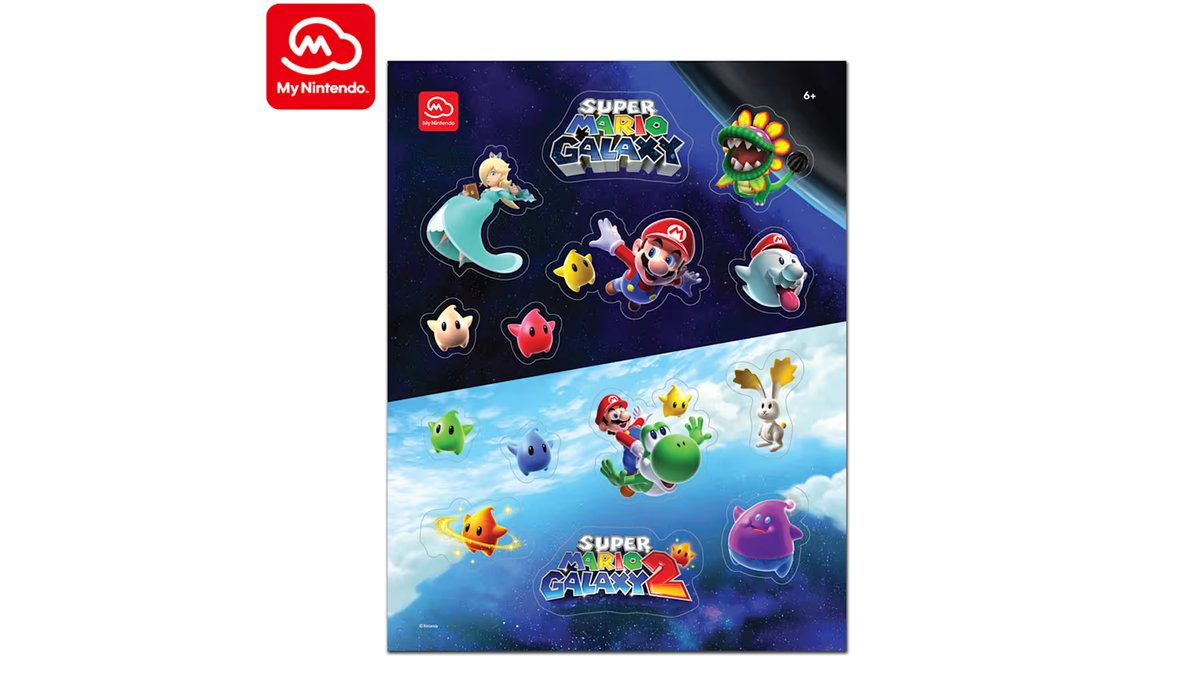File:Nintendo Store SMG1+2 stickers.png - Super Mario Wiki, the Mario ...