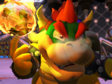 Bowser sets the ball on fire