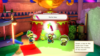 Mario receives the Suite Key from Luigi