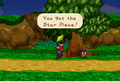 The Star Piece in the tree before Goomba King's Fortress.