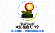 Fire Flower table lamp awarded to the top three performing players on each day of this session