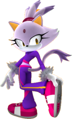 Artwork of Blaze the Cat for Mario & Sonic at the Rio 2016 Olympic Games Arcade Edition