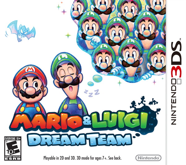 North America box art of Mario & Luigi: Dream Team