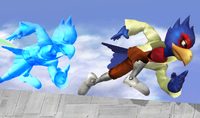 Falco's Falco Phantasm, in Super Smash Bros. Melee.