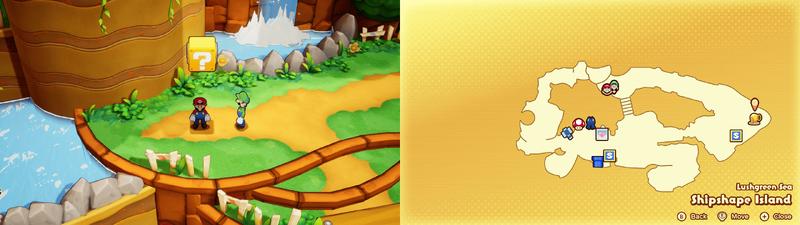 Fourth ? block in Shipshape Island from Mario & Luigi: Brothership