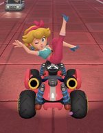Peach (Sightseeing) performing a trick.