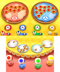 Greedy Eats minigame played in the Toad Scramble moode