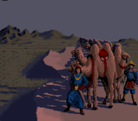 Marco Polo in the Gobi Desert in the SNES release of Mario's Time Machine