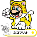 Icon for a coloring sheet featuring Cat Mario