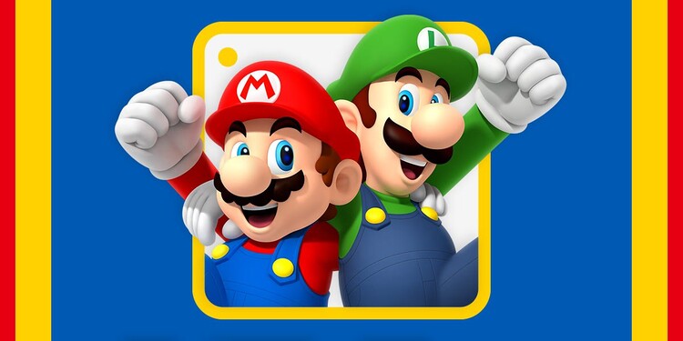Picture of Mario and Luigi shown with the second question of Online Quiz for MAR10 Day 2023!