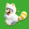 White Tanooki Mario card from Super Mario 3D World + Bowser’s Fury Game Memory Match-up