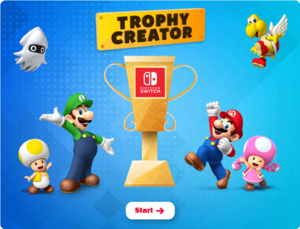 Title screen of the Trophy Creator application