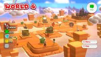 Hidden Luigi found on the World 4 map in Super Mario 3D World.