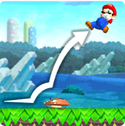 Mario performing a Vaulting Jump.