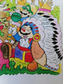 Mario dressed as a Native American