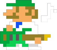 Artwork of Luigi used to present the Nintendo Special Rockband.