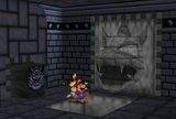 Mario and Watt falling through a trap door created by a Guard Door