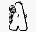 A Klump with the letter "A" in Donkey Kong Country (GBC)
