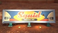 Squid Motor Oil advert in Mario Kart World