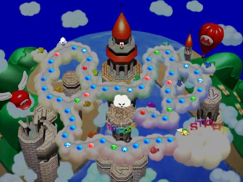 The map of Mario's Rainbow Castle