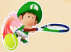 A sticker for the player card in Mario Tennis Fever