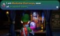 Madame Clairvoya presenting herself to Luigi