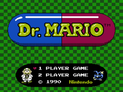 The image for "Title Screen" from Dr. Mario for Nintendo Entertainment System on Nintendo Music.