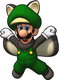 Sprite of Flying Squirrel Luigi, from Puzzle & Dragons: Super Mario Bros. Edition.