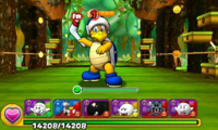 Screenshot of World 5-7, from Puzzle & Dragons: Super Mario Bros. Edition.