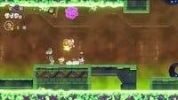 The second 10-flower coin in the level Deep Magma Bog Palace in Super Mario Bros. Wonder