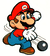 Artwork of Superball Mario in Club Nintendo Classic.