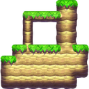 Ground (block) in Super Mario Maker 2 - New Super Mario Bros. U game style, Ground theme.