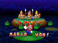 A minigame ending from Mario Party 3