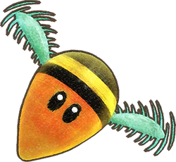 Official artwork of a Bunchabee in Yoshi and the Mysterious Book