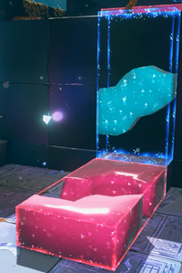 A screenshot of Donkey Kong Bananza featuring Switcheroo Goo in The Divide