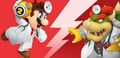 Dr. Mario battling Dr. Bowser in Versus Mode