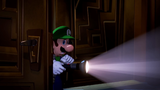 Luigi entering the mansion.