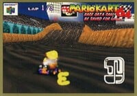 One of the Mario Kart 64 Collectible Trading Cards.