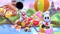 Mario (Chef) and Shy Guy (Pastry Chef) gliding on the course