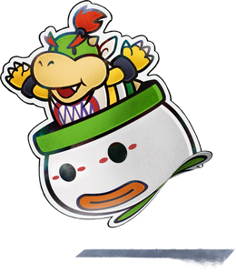 Artwork of Paper Bowser Jr., from Mario & Luigi: Paper Jam