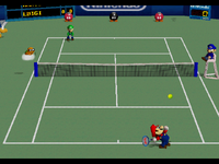 Hard Court in the game Mario Tennis (Nintendo 64).