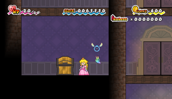 Last treasure chest in Merlee's Mansion of Chapter 2-3 of Super Paper Mario.