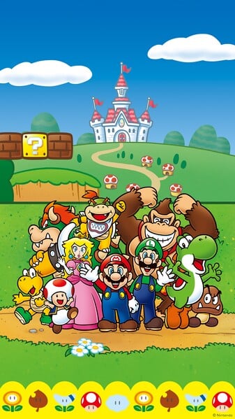 File:Mushroom Kingdom Friends My Nintendo wallpaper smartphone.jpg