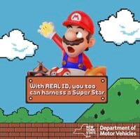 Screenshot of a video where Mario eats a Super Star