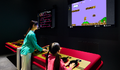 Photo of the "Big Controller" exhibit at the Nintendo Museum