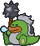 Sprite of a sleeping Clubba, from Paper Mario.